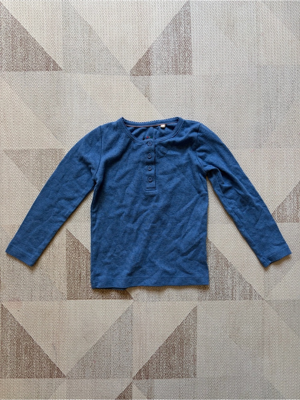 Mini Boden Pointelle Long Sleeve Shirt (4-5 Yrs)